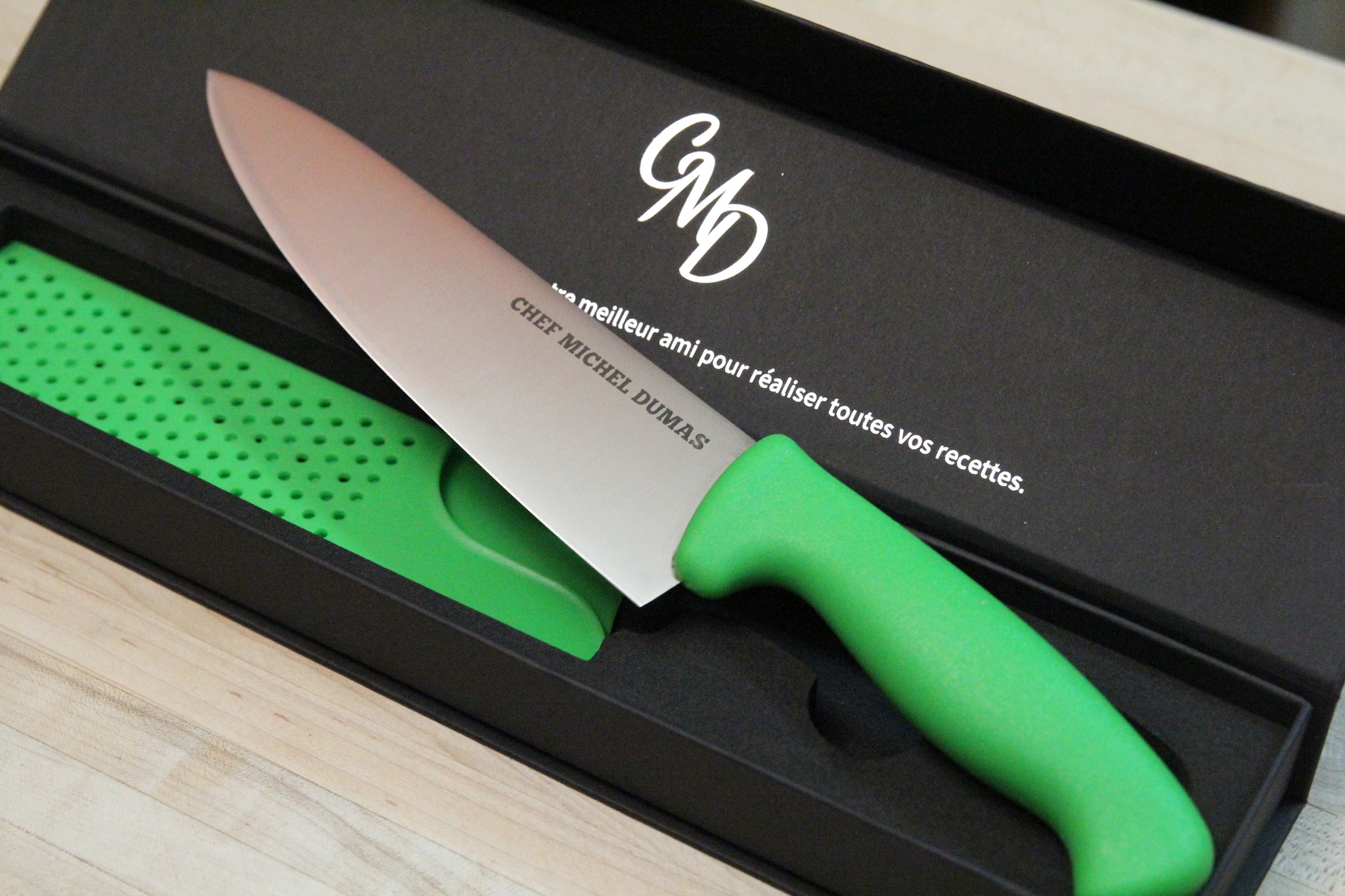 Couteau de chef vert
