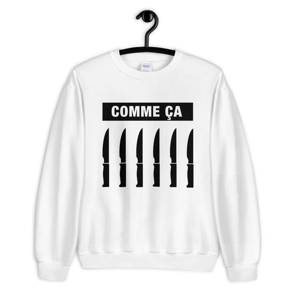 Pull "Couteaux" Blanc